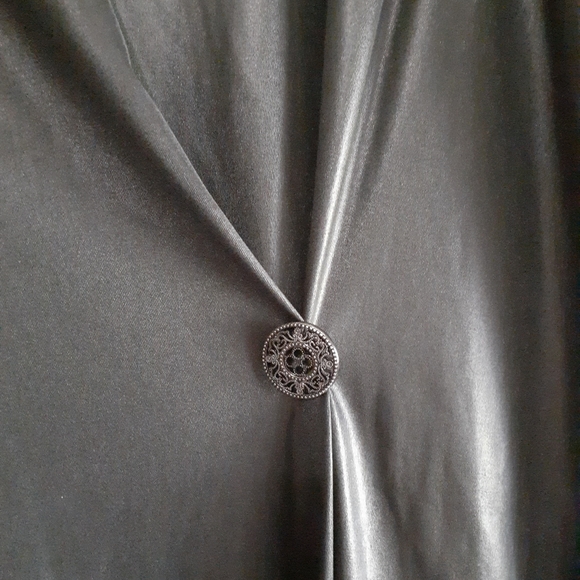 Zara black tank top blouse high low brooch large - Picture 4 of 6